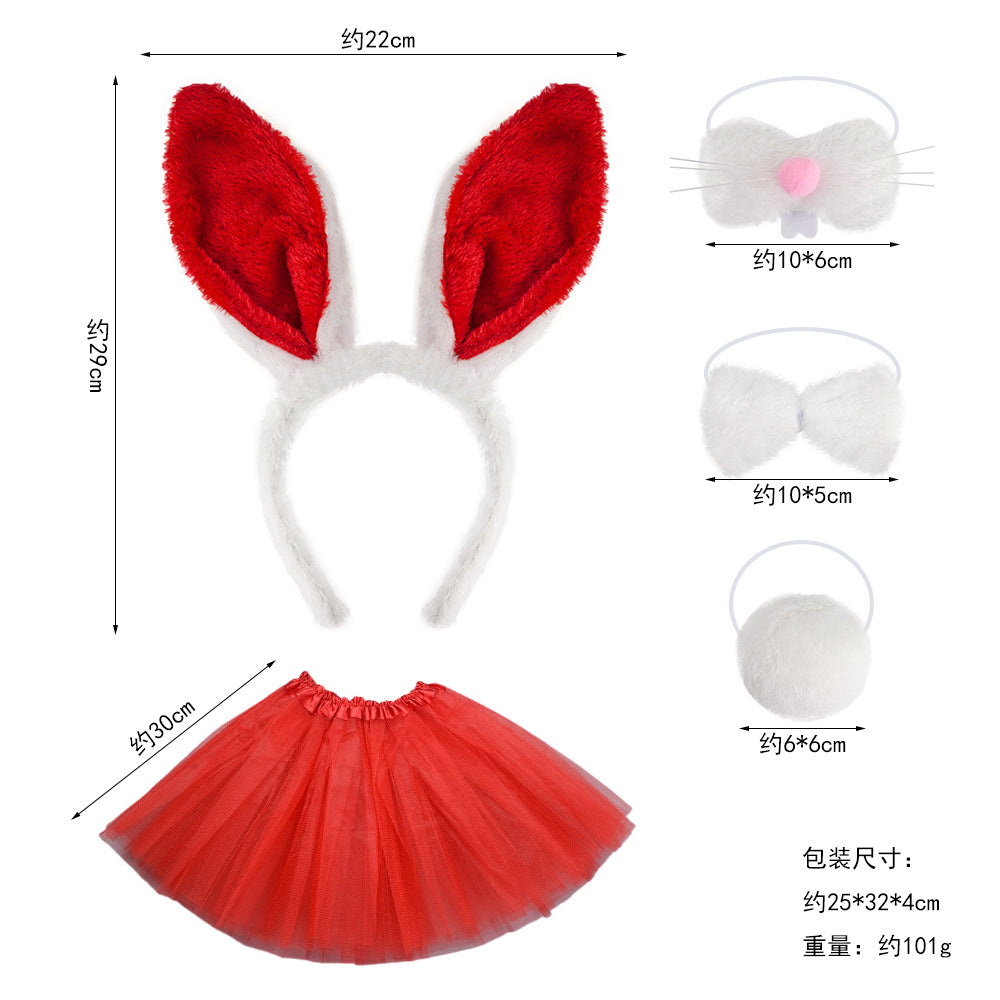 Wholesale Halloween Women Children's Performance Props Easter Cute Plush Rabbit Ear Headwear
