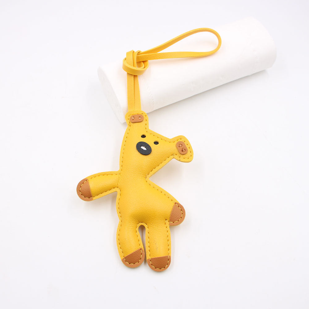 Wholesale Trendy Bean Bear Bag Charm Coffee Artificial Leather Cartoon  Pendant Purse Keychain Gift Resale