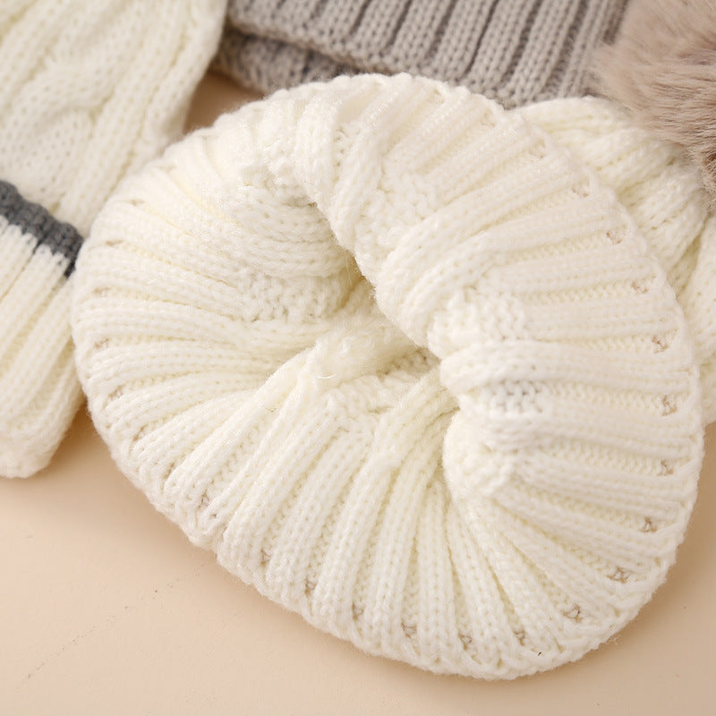 Wholesale Winter 0-12 Months Baby Hat Knitted Hat Outdoor Cold-proof Woolen Hat