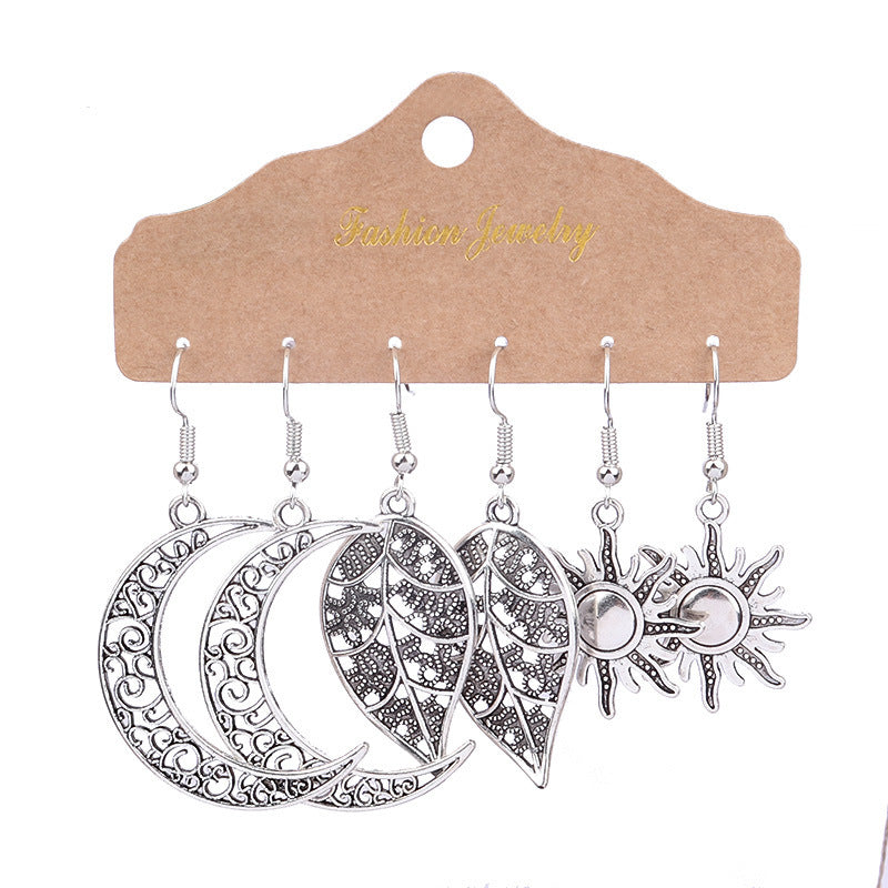 Wholesale Snowflake Tassel Love Wings Hollow Vintage Earrings