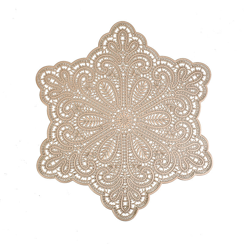 Wholesale PVC Snowflake Placemat Coaster Heat Insulation Pad