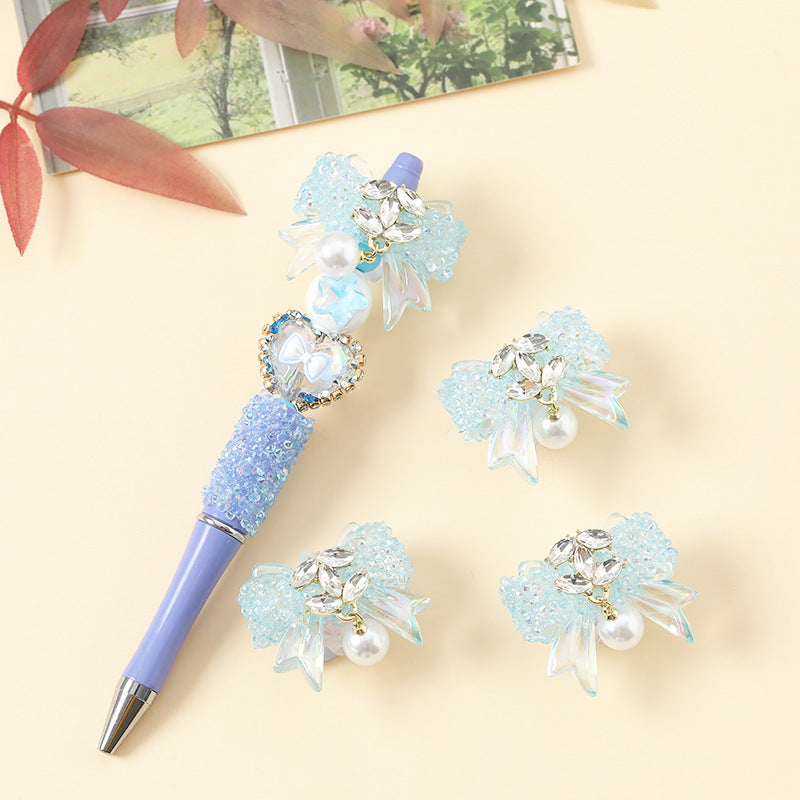 Wholesale 10pcs Heavy Industry Small Chanel Style Cute Bow DIY Beads