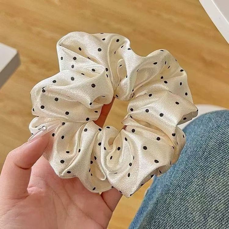 Wholesale  Satin Wave Dot Large Intestine Hair Scrunchies