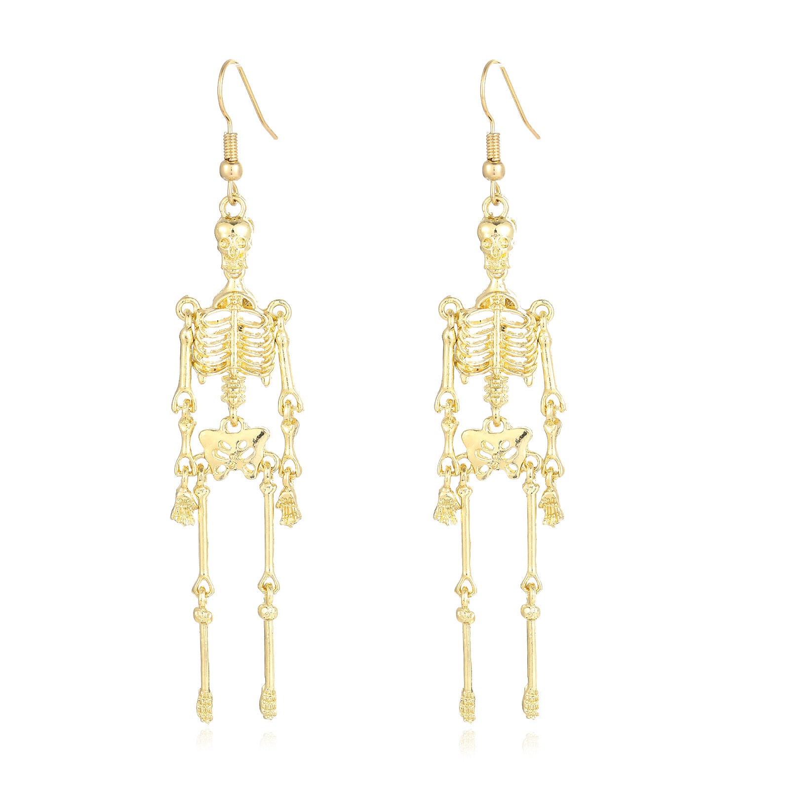Wholesale Zinc Alloy Rhinestone Pumpkin Skull Earrings Gothic  Party Fashion Accessory For Boutique Resale