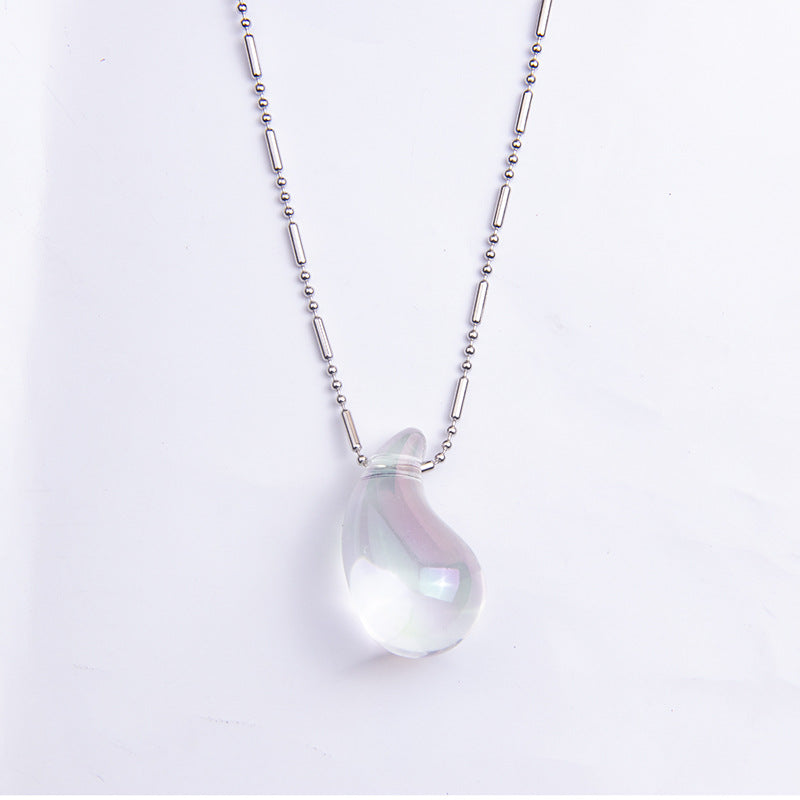 Wholesale Colorful Water Drop Large Acrylic Necklace