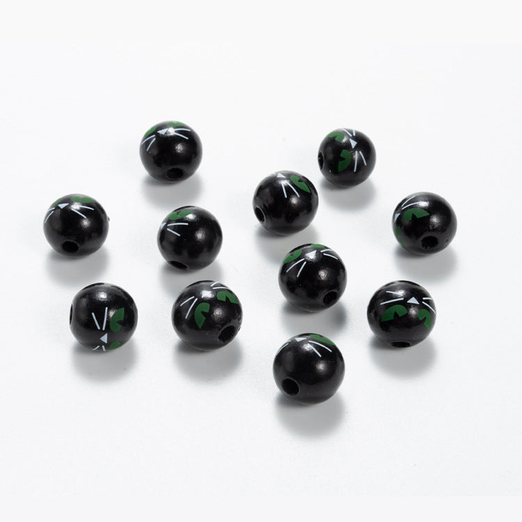 Wholesale 2pcs Halloween Colored Hemp Rope Tassel Wooden Beads String DIY Accessories