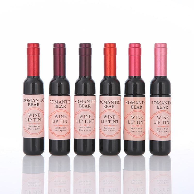 Wholesale 24pcs Red Wine Bottle Non-stick Lip Glaze