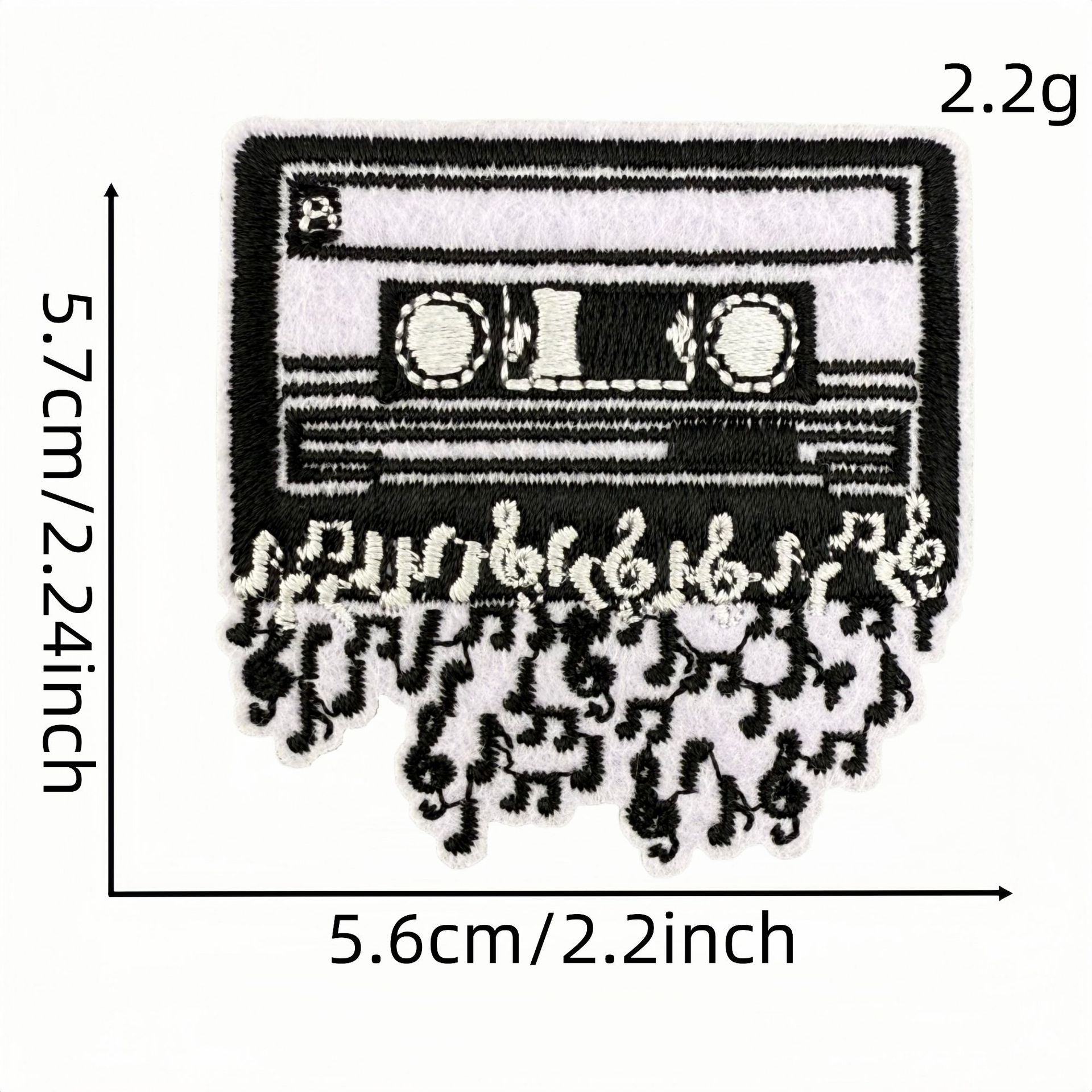 Wholesale Cartoon Music Note Embroidered Patches Iron On Clothing Accessory Trendy Decorative Gift And Boutique Resale