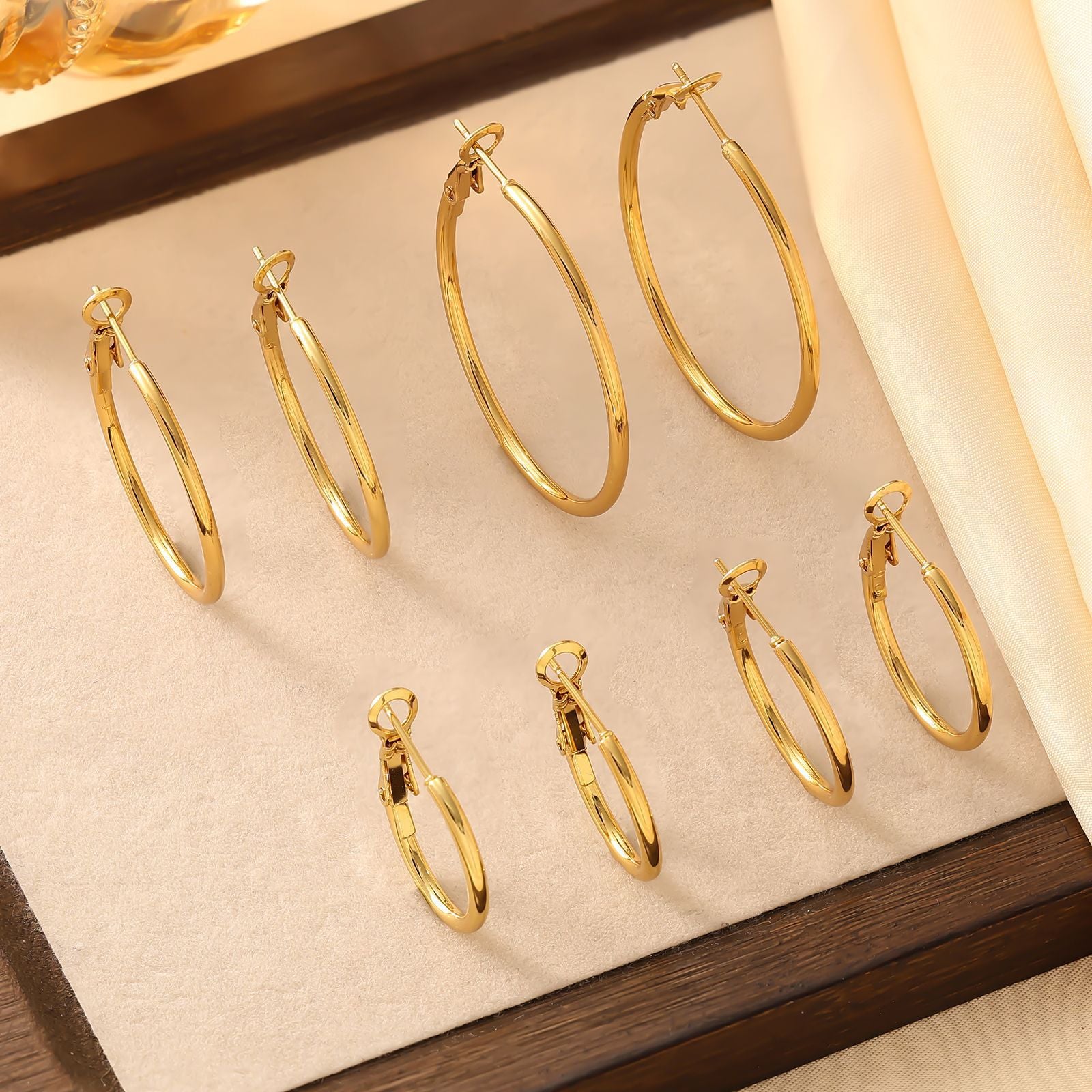 Wholesale Stainless Steel Geometric Circle Earrings