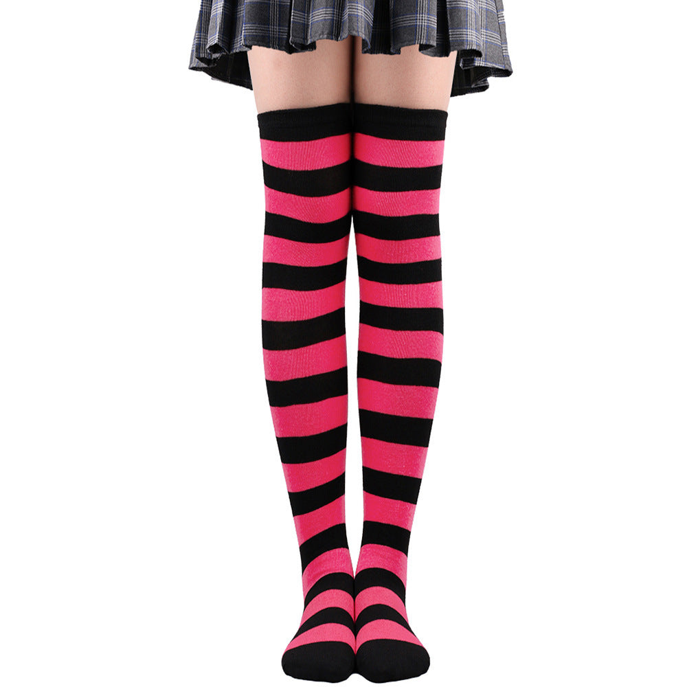 Wholesale Halloween Zebra Over-the-Knee Striped Socks