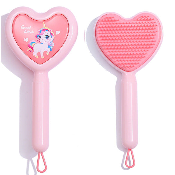 Wholesale ABS Macaron Color Heart-shaped Massage Hair Comb