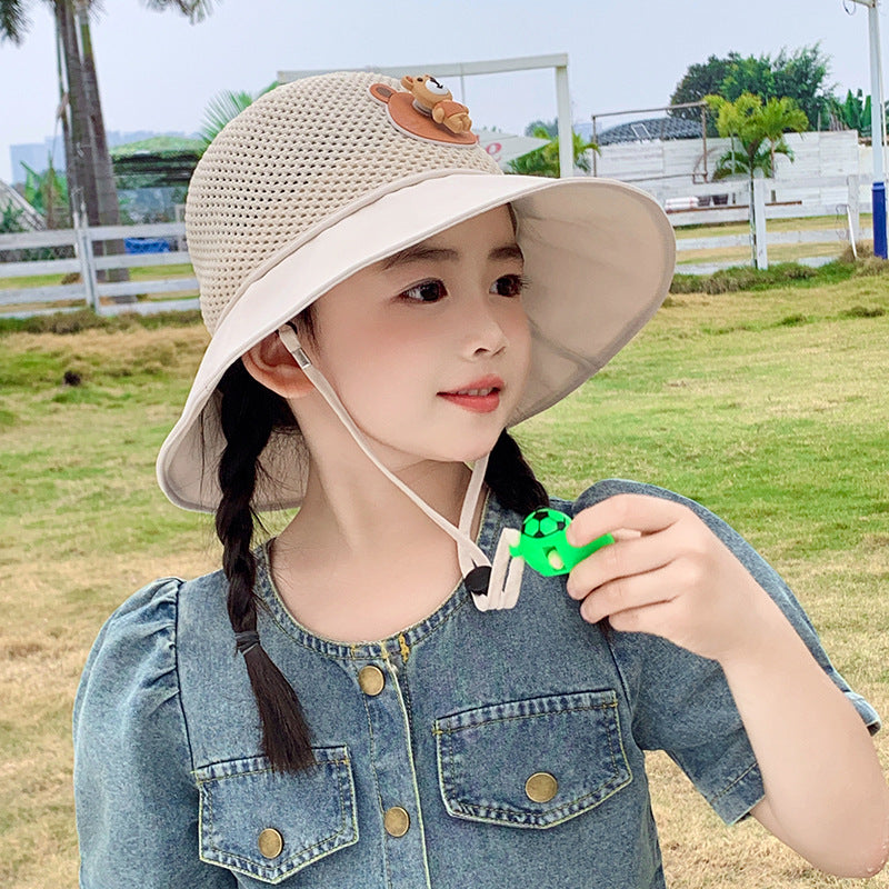 Wholesale Children's Sun Protection Wide Brim Bucket Hat