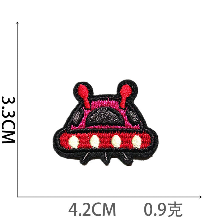 Wholesale Polyester Iron On Astronaut Embroidery Patches Space Rocket Planet Decorative Badges For Clothing Everyday Use