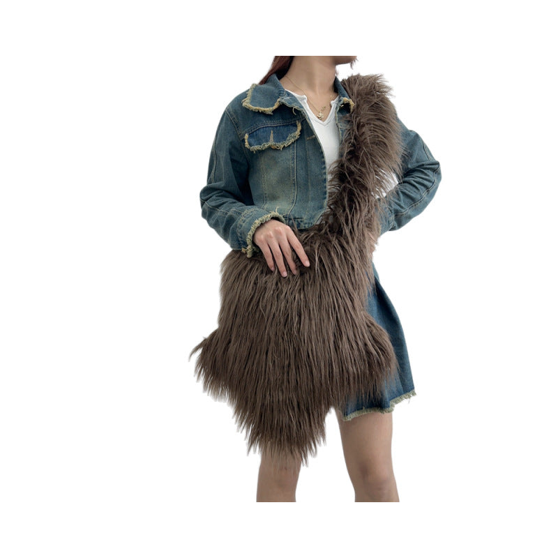 Wholesale Plush Multicolor Star Crossbody Bag Shoulder Bag