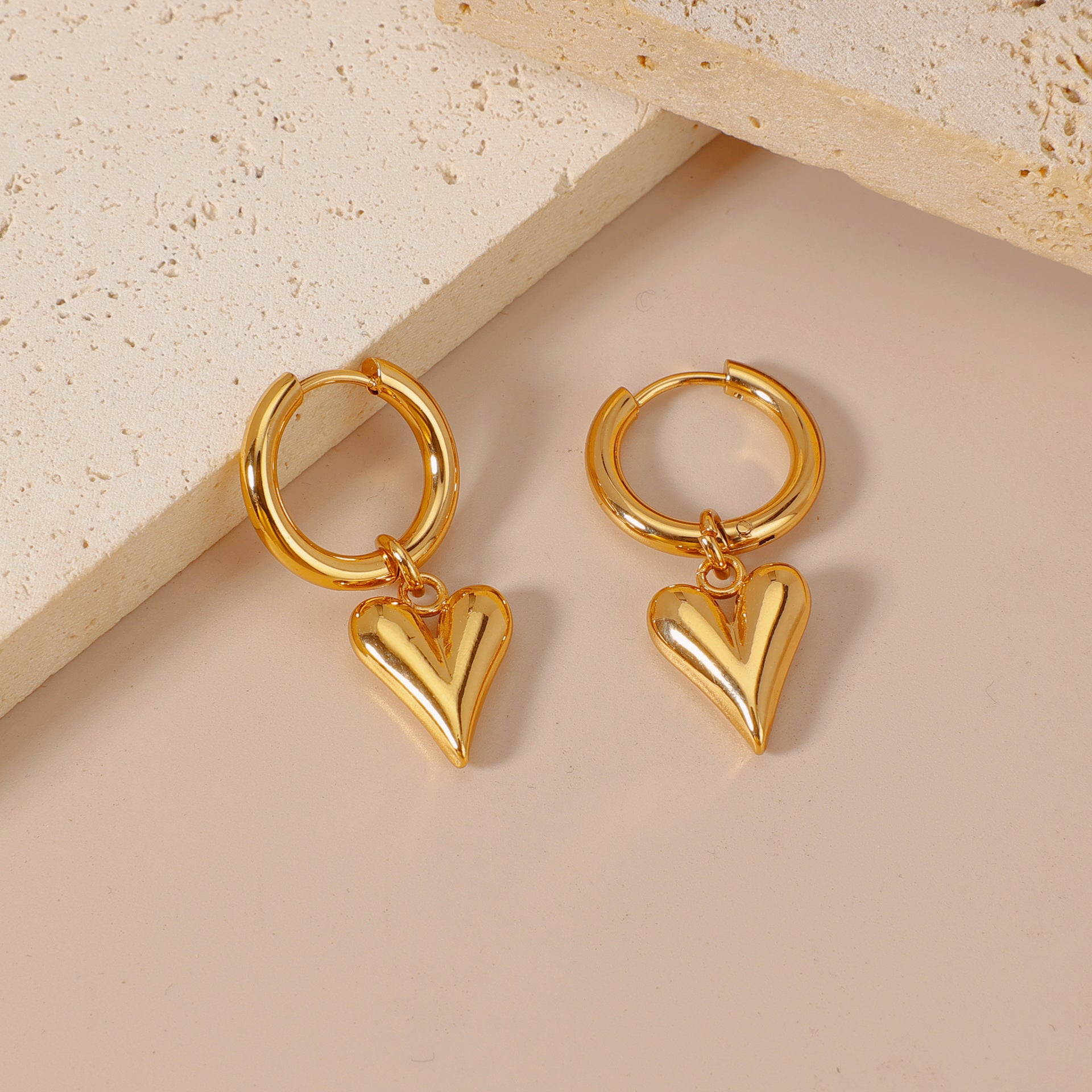 Wholesale fashionable versatile stainless steel hoop earrings