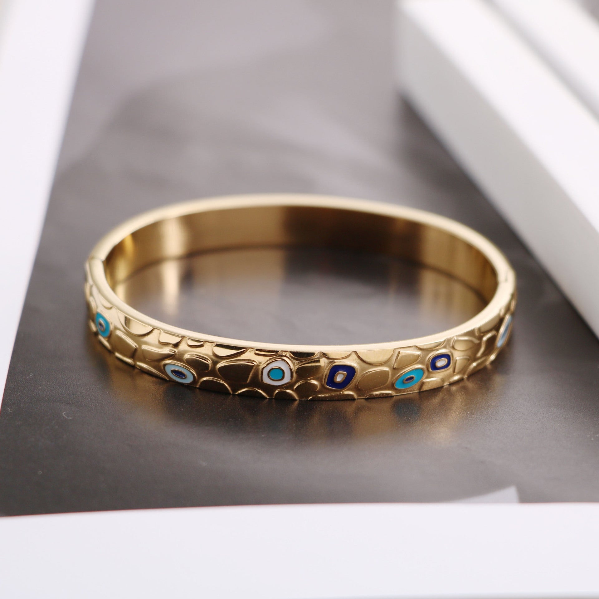 Wholesale Titanium Steel 18K Gold Devil Eye Bracelet