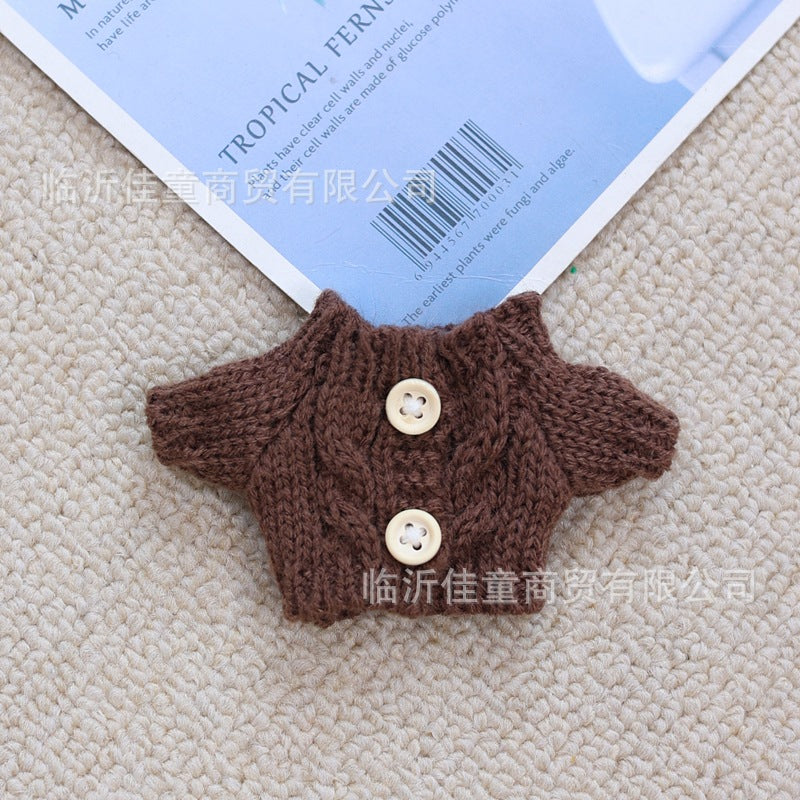 Wholesale 10pcs Mini colored button sweater Doll Accessories