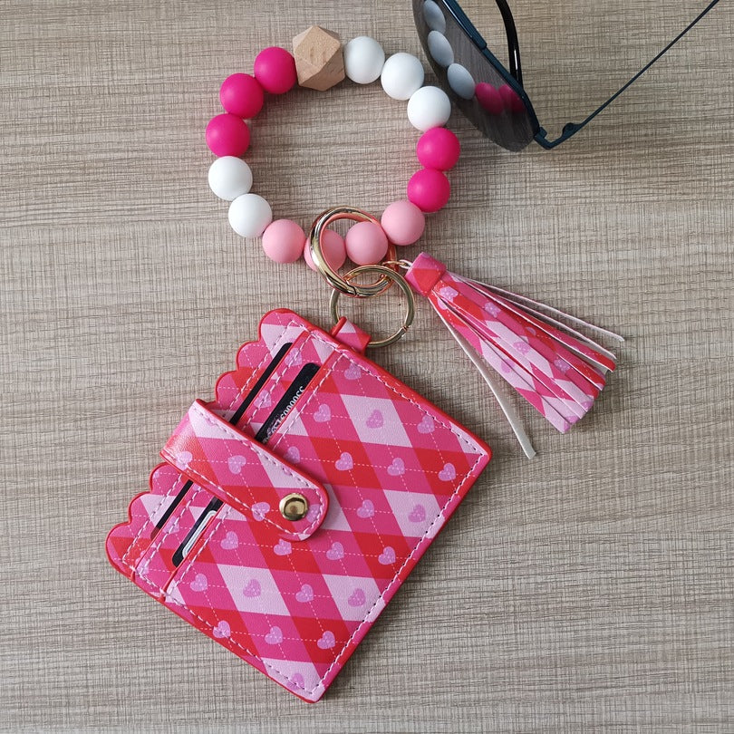 Wholesale Christmas Santa Claus Snowman Moose Silicone Wrist Coin Purse Keychain