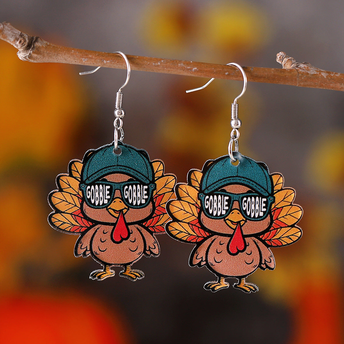 Wholesale Thanksgiving Harvest Festival Sunglasses Turkey Acrylic Earrings