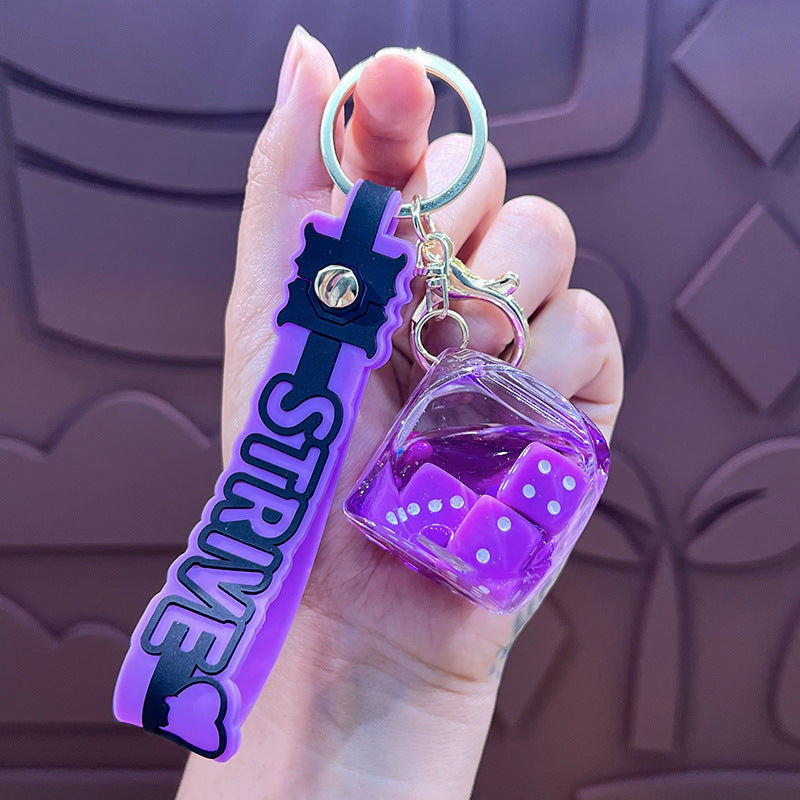 Wholesale Oil Cube Dice Keychain