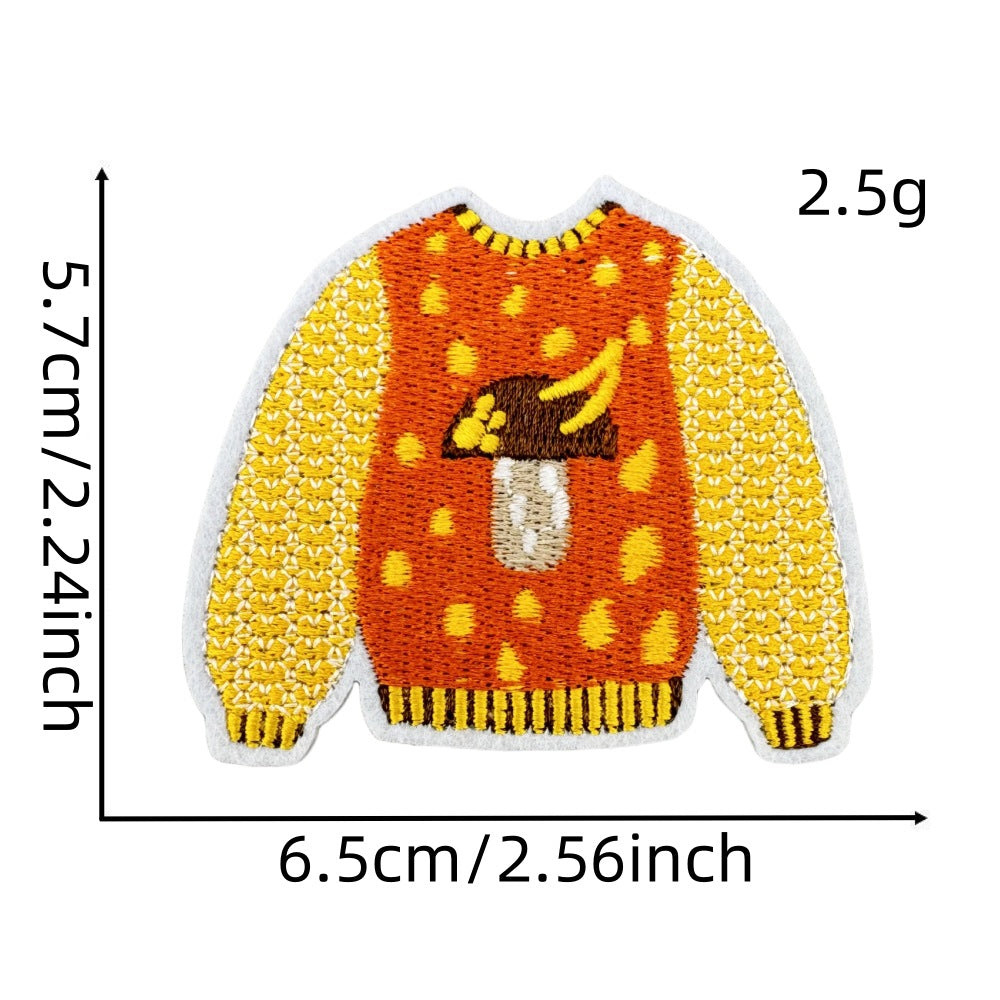 Wholesale Cartoon Autumn Harvest Embroidered Patches Pumpkin Maple Leaf Honey Pot Party Applique Decorative Craft Supply For Clothing Resale
