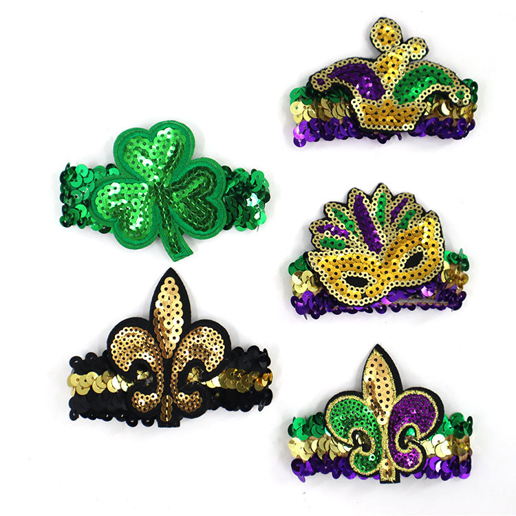 Wholesale Carnival Sequin Gold Purple Green Bracelet