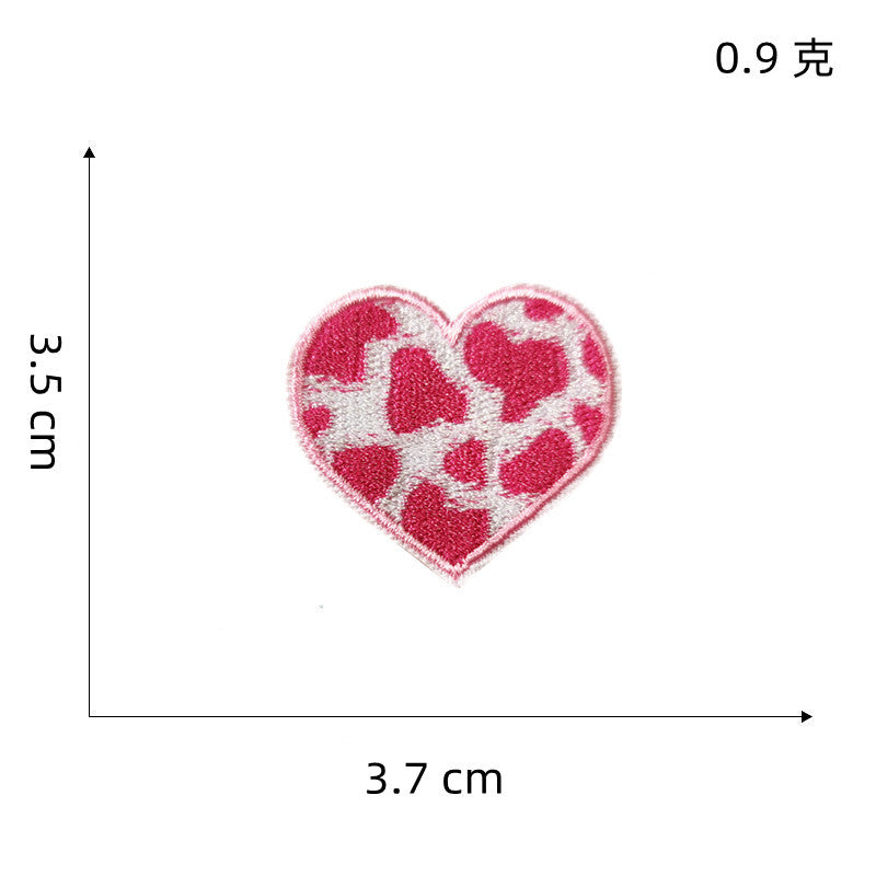 Wholesale Cartoon Heart Fabric Embroidery Patch