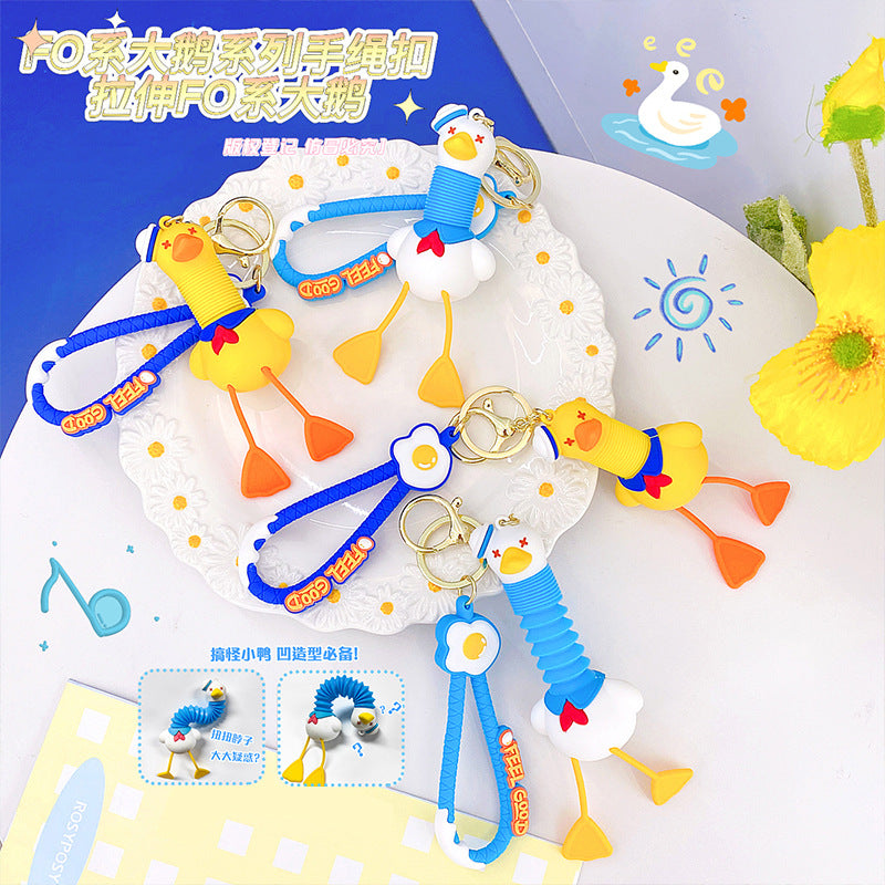 Silicona al por mayor Big Goose Keychain