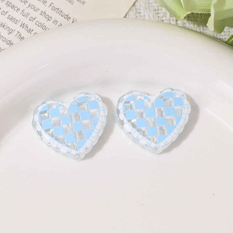 Wholesale 10pcs/pack Transparent acrylic lattice love beads