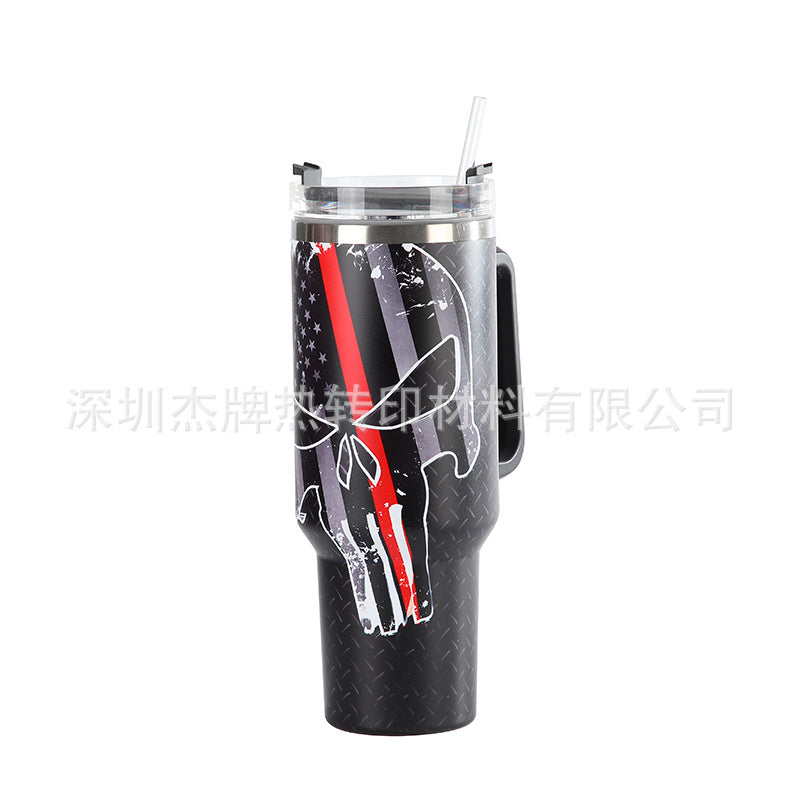 Wholesale 40oz Stars and Stripes Skull Series Handle Ice Bomber Cup