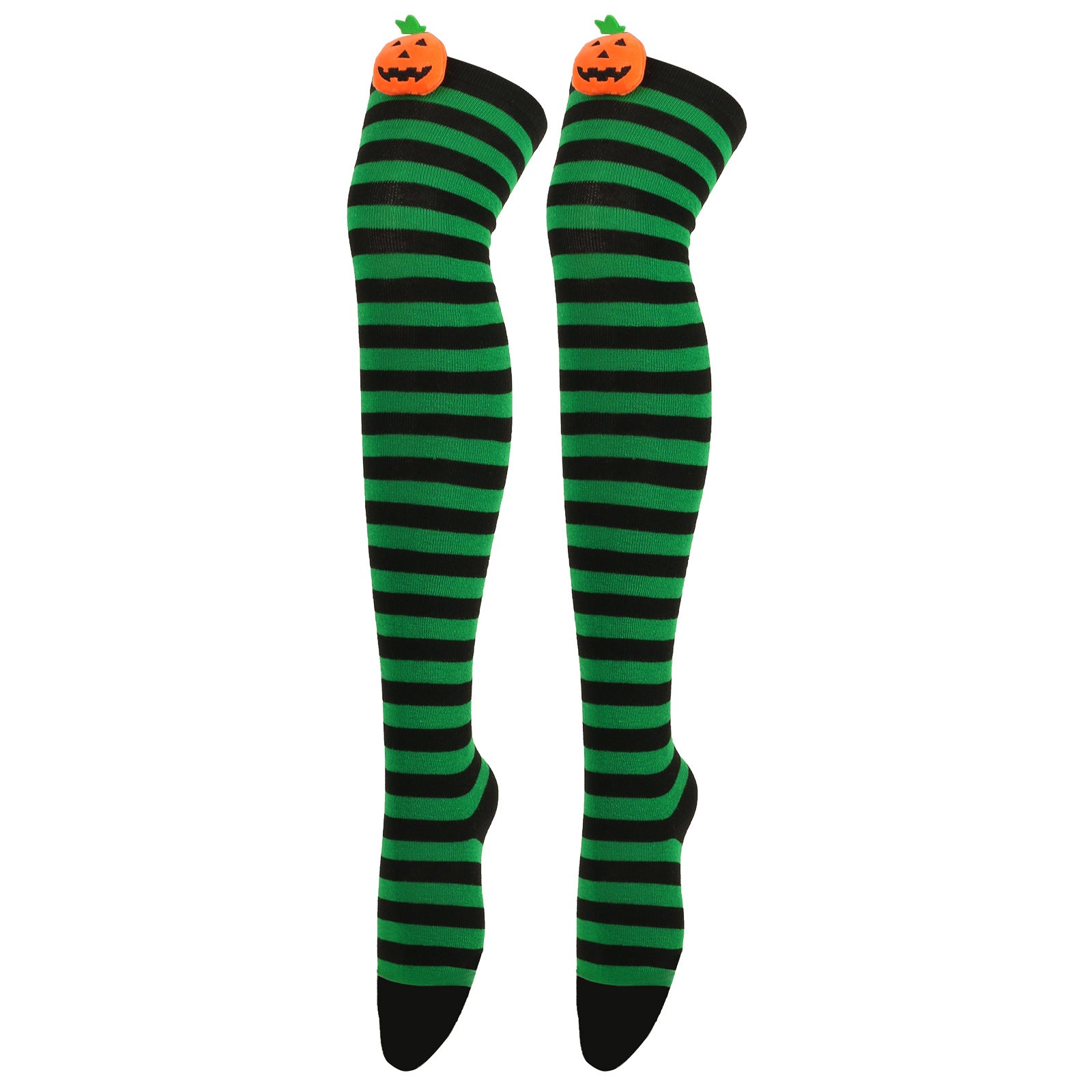 Wholesale Halloween Cartoon Devil Knee-high Striped Socks