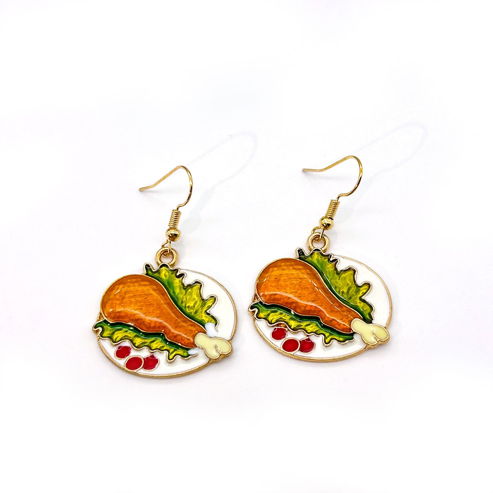 Wholesale Thanksgiving Earrings With Cartoon  Maple Leaf Sunflower Pumpkin Design Zinc Alloy Fall Harvest Jewelry Accessory For Parties