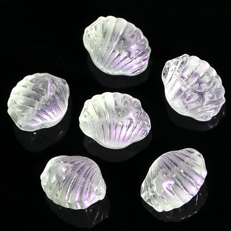 Wholesale 100pcs Three-dimensional Double-sided Starfish Glass Beads Transparent Horizontal Hole Diy Bracelet Beads