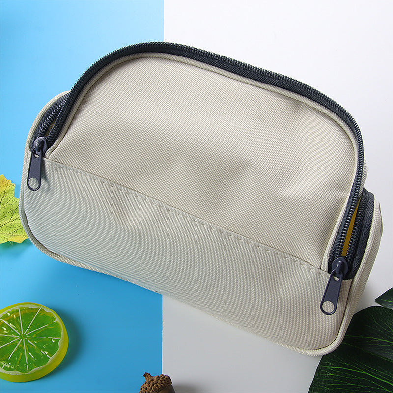 Wholesale Large Capacity Double Zipper Oxford Cloth Pencil Case