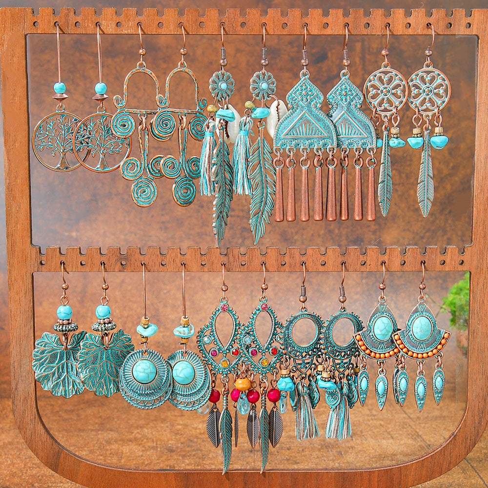 Wholesale Bohemian Retro Tassel Earrings Zinc Alloy Fashion Accessory For Party Wear And Resale