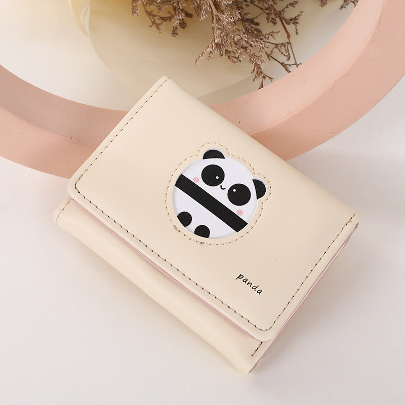 Wholesale Short Pu Cartoon Cute Ladies Coin Purse with Multiple Card Slots