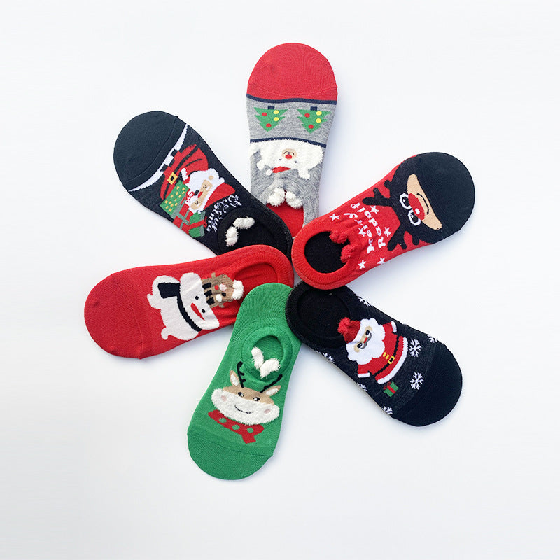 Wholesale 6pcs/pack  Autumn and Winter New Cartoon Christmas Stockings Autumn and Winter New