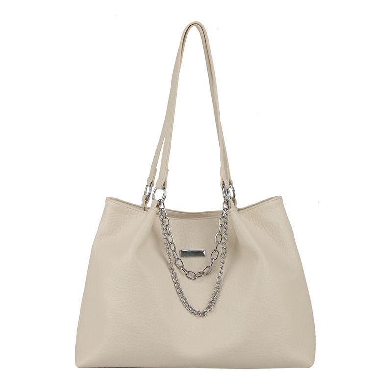 Wholesale Tote Bag Large Capacity  Soft Leather Commuter Large Bag