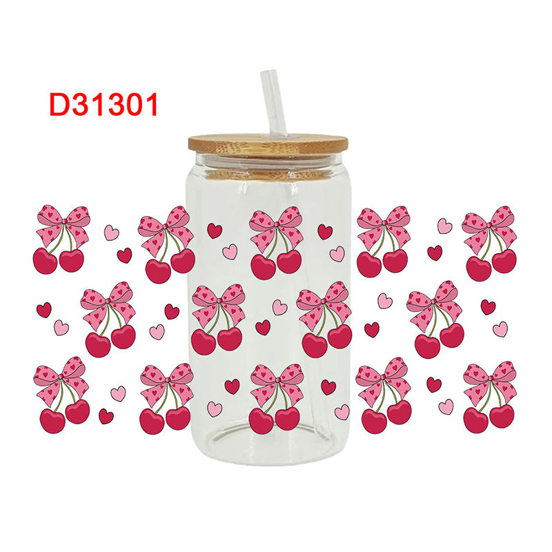 Wholesale Colorful Cherries 16oz Cup UV DTF Wrap
