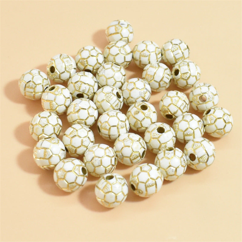 Al por mayor 50 piezas de 50 piezas/paquete de 10 mm de fútbol tenis tenis de béisbol baloncesto de color acrílico mixto