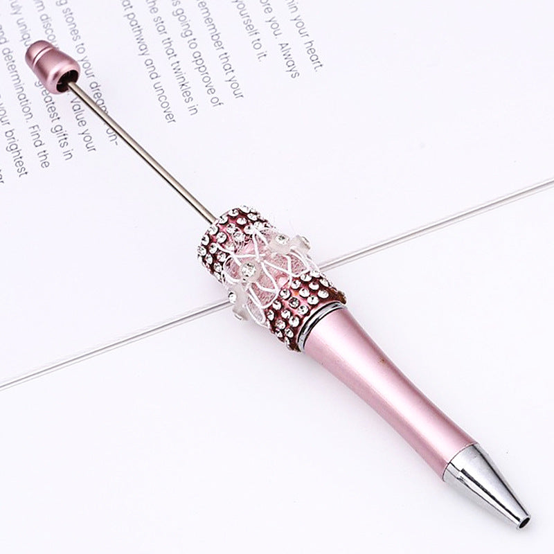 Wholesale 10pcs Beadable Pens DIY Diamond-studded Creative Butterfly Mesh Handmade Diamond Ballpoint Pen