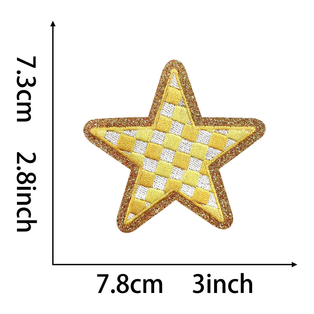 Wholesale Trendy Baseball Glove Embroidered Patch Polyester Iron On Adhesive Badge For Shoes Hats