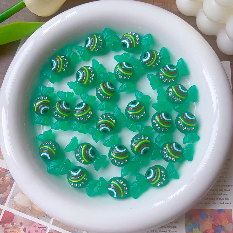 Wholesale Glow-in-the-dark rainbow candy beads Acrylic Beads