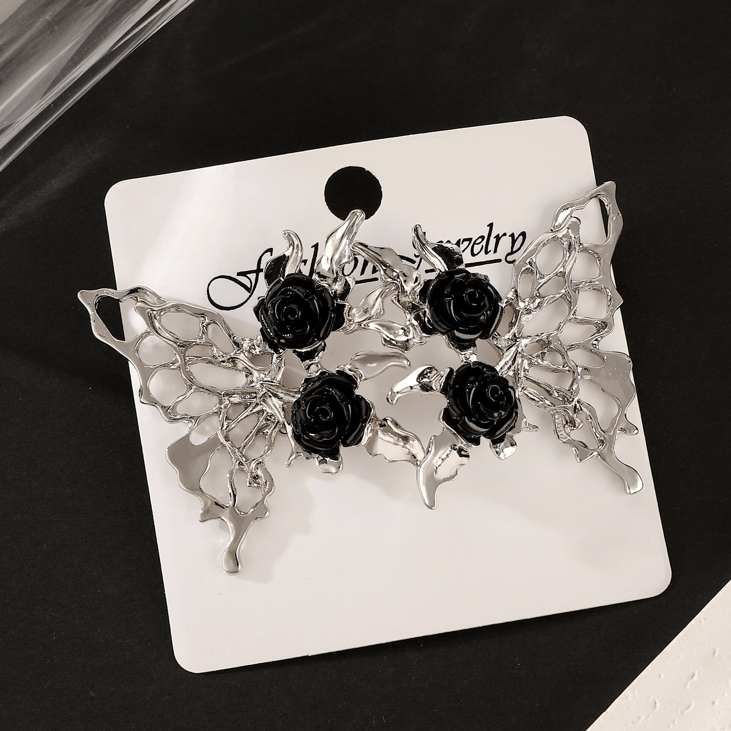 Wholesale Gothic  Butterfly Hollow Stud Earrings For Women Alloy Party Jewelry Accessory