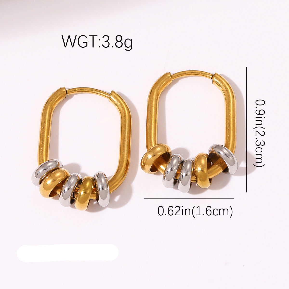 Wholesale Stainless Steel Earrings Gold Color Hoops Earrings
