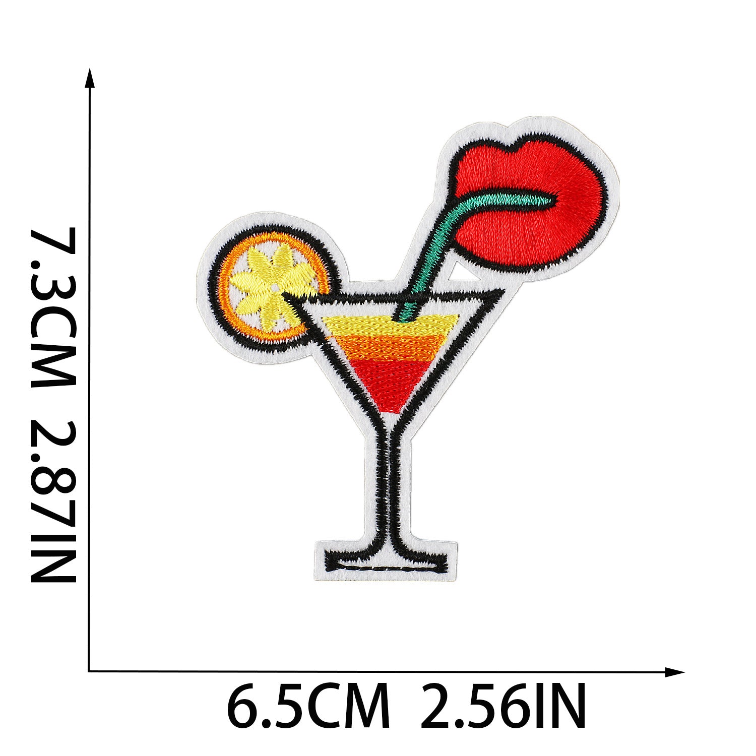 Wholesale Assorted Cartoon Embroidery Patches Cactus Mouth Sequin Cherry Polyester Thread Clothing Decoration Resale Craft Supply