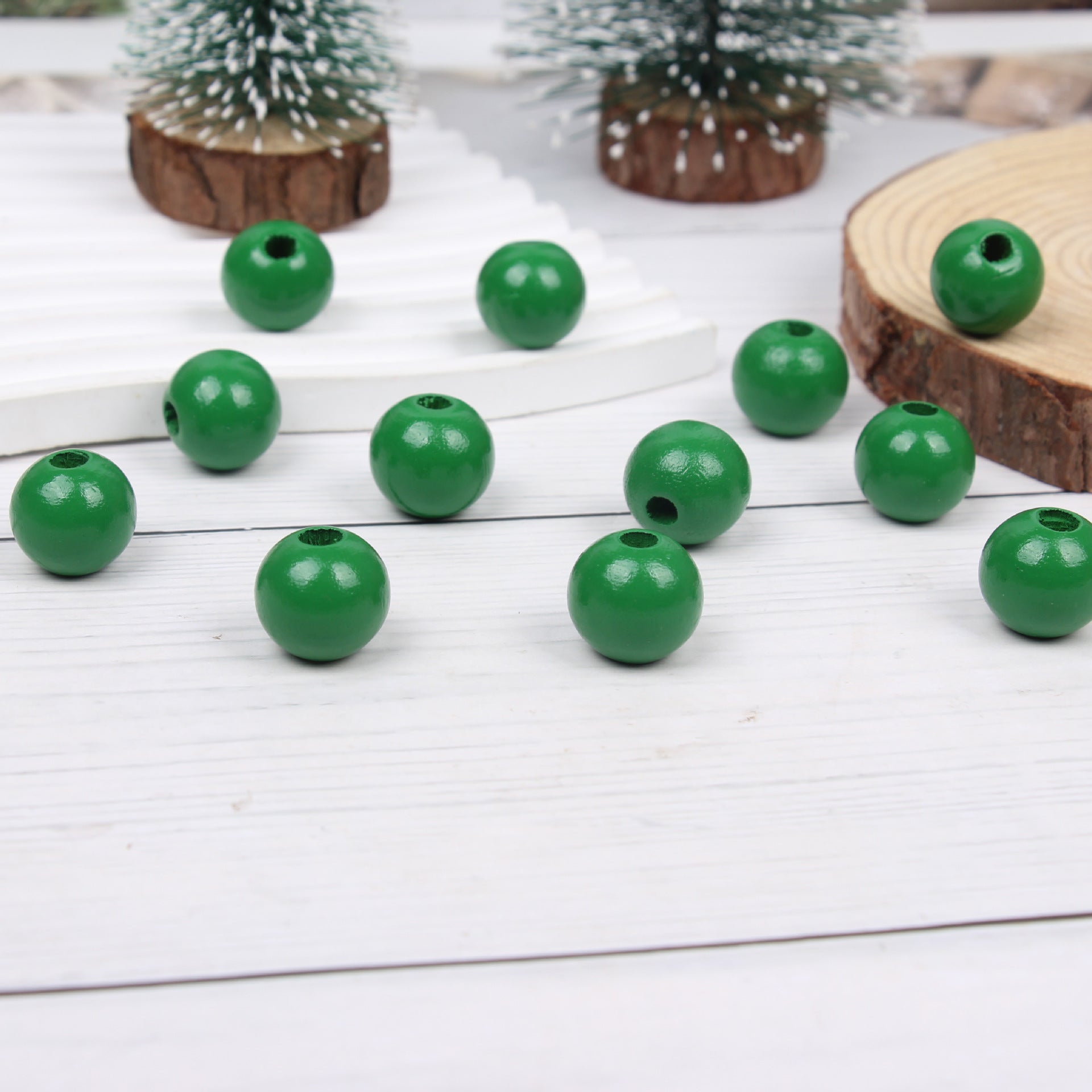 Wholesale 20pcs Christmas Candy Windmill Hemp Rope Accessories Wooden Beads