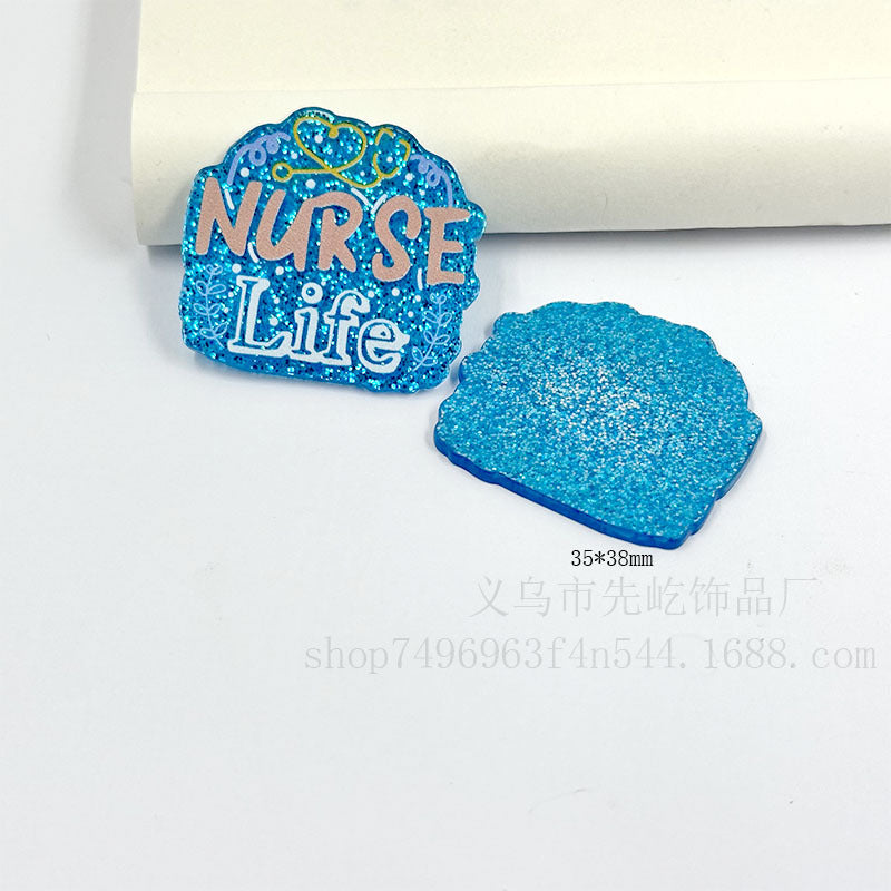 Wholesale 50pcs Loose Powder Cartoon Cartoon Organ Acrylic DIY Patch Accessories