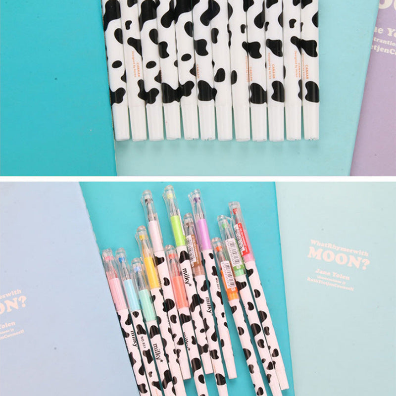 Wholesale Plastic Cow 12 Color Diamond Neutral Pen Color