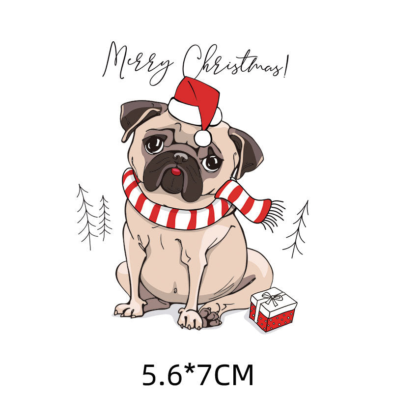 Wholesale Cartoon Santa hat heat transfer pattern   UV DTF Ready to Press Transfers Wraps